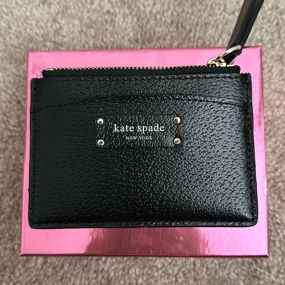 Kate Spade Black Card Holder Wallet - NEW